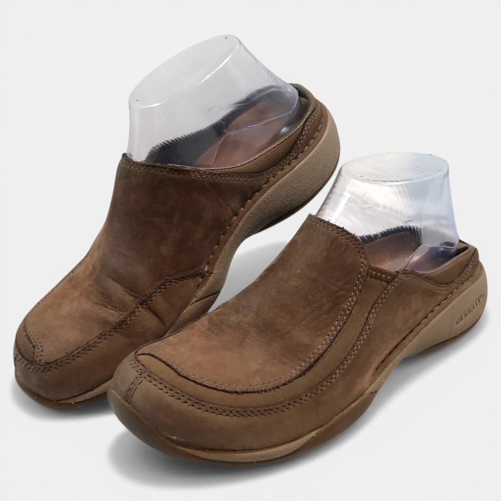 Merrell Primo Scoop Air Cushion Brown Slip On Mule Clogs‎ Womens US 6.5 EU 37
